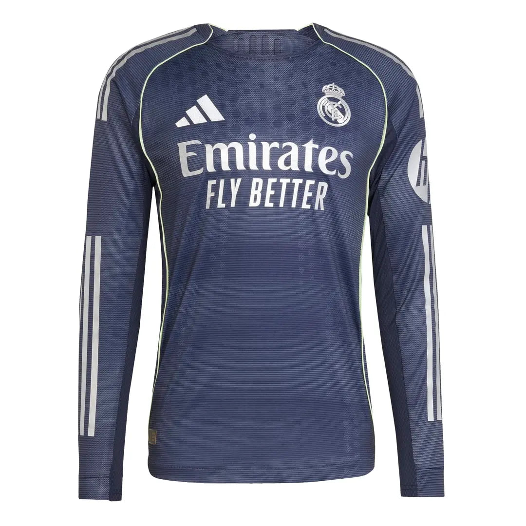 Maillot Real Madrid Extérieur 25/26 Manches Longue Version Authentique